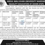 Abdul Wali Khan University of Mardan Fresh Jobs Online Apply