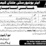 Air University Multan Fresh Jobs 4U apply Now