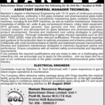 Balochistan Glass (Private) Limited BGL Fresh Jobs 4U Online apply now