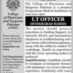 CPSP Jobs in College of Physicians and Surgeon of Pakistan Fresh Jobs 4U Online apply Now