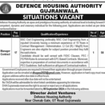 DHA Jobs in Defence Housing Authority Gujranwala Fresh Jobs 4U Online apply Now