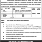 Government Secondary Special Education Centre Bahawalpur Fresh Jobs 4U apply Now