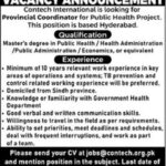 Provincial Coordinators Jobs Contech International Fresh Jobs 4U Online apply Now