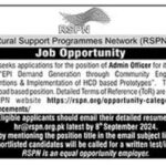 RSPN Jobs 2024 in Rural Support Programme Network Fresh Jobs 4U Online apply Now