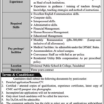 Divisional Public School & College Faisalabad Jobs 2024 Latest DPS Job