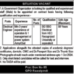 Electrical Engineer Jobs 2024 in Government Organization Rawalpindi Latest