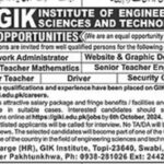 GIK Institute of Engineering Sciences and Technology Jobs 2024 Latest