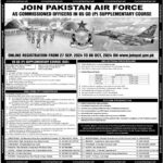 Join Pakistan Air Force Jobs 2024 As Commissioned Officer