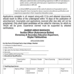 KPK Elementary & Secondary Education Department Jobs 2024 Latest