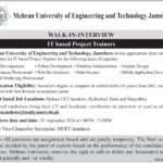 Mehran University Of Engineering & Technology MUET Jobs 2024 Latest