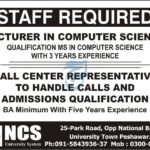 NCS University System Peshawar Jobs 2024 for Lecturers