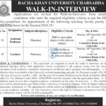 New Jobs Bacha Khan University Charsadda Jobs 2024 Latest