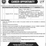 Pakistan Medical and Dental Council PMDC Jobs 2024 Latest