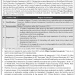 Project Coordinator Jobs 2024 In Higher Education Commission HEC Jobs latest