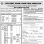 Sindh Government Monitoring School SGMS Jobs 2024