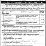 TEVTA Jobs 2024 Latest Jobs New Vacancies Open/Online Apply