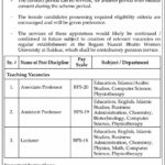 The Begum Nusrat Bhutto Women University Sukkur Jobs 2024 Latest Fresh Jobs