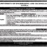 University of Engineering and Technology UET Taxila Jobs 2024 Latest