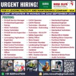 Urgent Hiring for Facility and Maintenance Company Saudi Arabia Jobs 2024