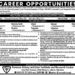 Pakistan Kidney and Liver Institute and Research Center PKLI Jobs 2024