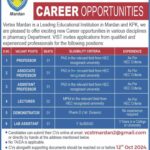 Vertex Institute of Science & Technology Mardan Jobs 2024 Latest