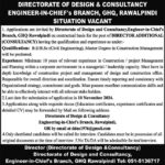 Jobs in Design and Consultancy Engineer GHQ Rawalpindi