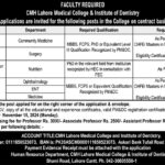 Latest Fresh Jobs in CMH Lahore Medical College and Institute of Dentistry Job 2024