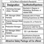 Latest Fresh Jobs in FMCG Company Office Islamabad Job 2024