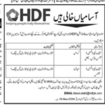 Latest Fresh Jobs in Human Development Foundation HDFJob 2024