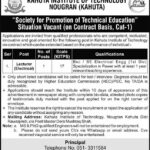 Latest Fresh Jobs in Kahuta Institute of Technology Nougran KAHUTA Job 2024