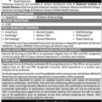 Today New Jobs in Shalamar Institute of Health Sciences SIHS Job 2024