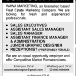 Today New Jobs in WAWA Marketing Islamabad Job 2024