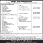 Today New Jobs in ZEB Medical and Dental College ZMDC Job 2024