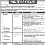 National College of Business Administration & Economics (NCBA&E) Lahore Jobs 2024 Latest