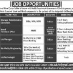 Regional Blood Center Karachi Recruitment (December 2024) Open Jobs