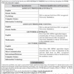 NUML Jobs 2025 January New Job Notification Advertisement in Details